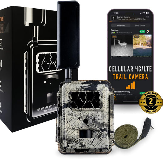 Spartan Camera Gocam 4G LTE Trail Camera, Free Roaming in US, Remotely Update Camera Settings, Fully Configurable via App, HD Video, HD Photo, Blackout Flash, Hunting (1, AT&T)
