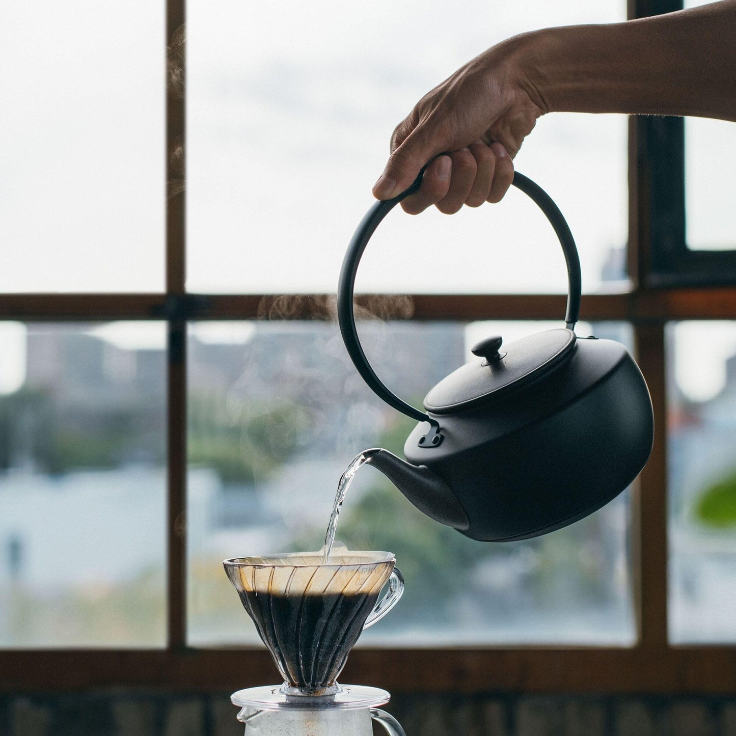 BALMUDA Combo Pack: MoonKettle Black & The Lantern White | Electric Kettle with Temp Control & Rechargeable LED Lantern