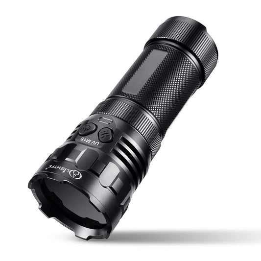 LIGHTFE High Power Blacklight uv Flashlight 20000mW Output 365nm UV Light Torch Utilizes Brand LED Sources 3in1, Equips with Special Filter Lens, Apply for Medical, Chemical, Bioinstrumentation, Rock