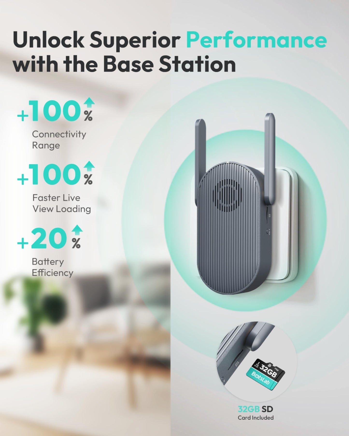 BOTSLAB 5MP Wireless Video Doorbell Camera,180° Head-to-Toe View, AI Motion Detection, VR Mode, Battery or Wired Powered, Package Detection, 32GB SD Card, 6400mAh Battery,Easy Installation,2.4GHz WiFi