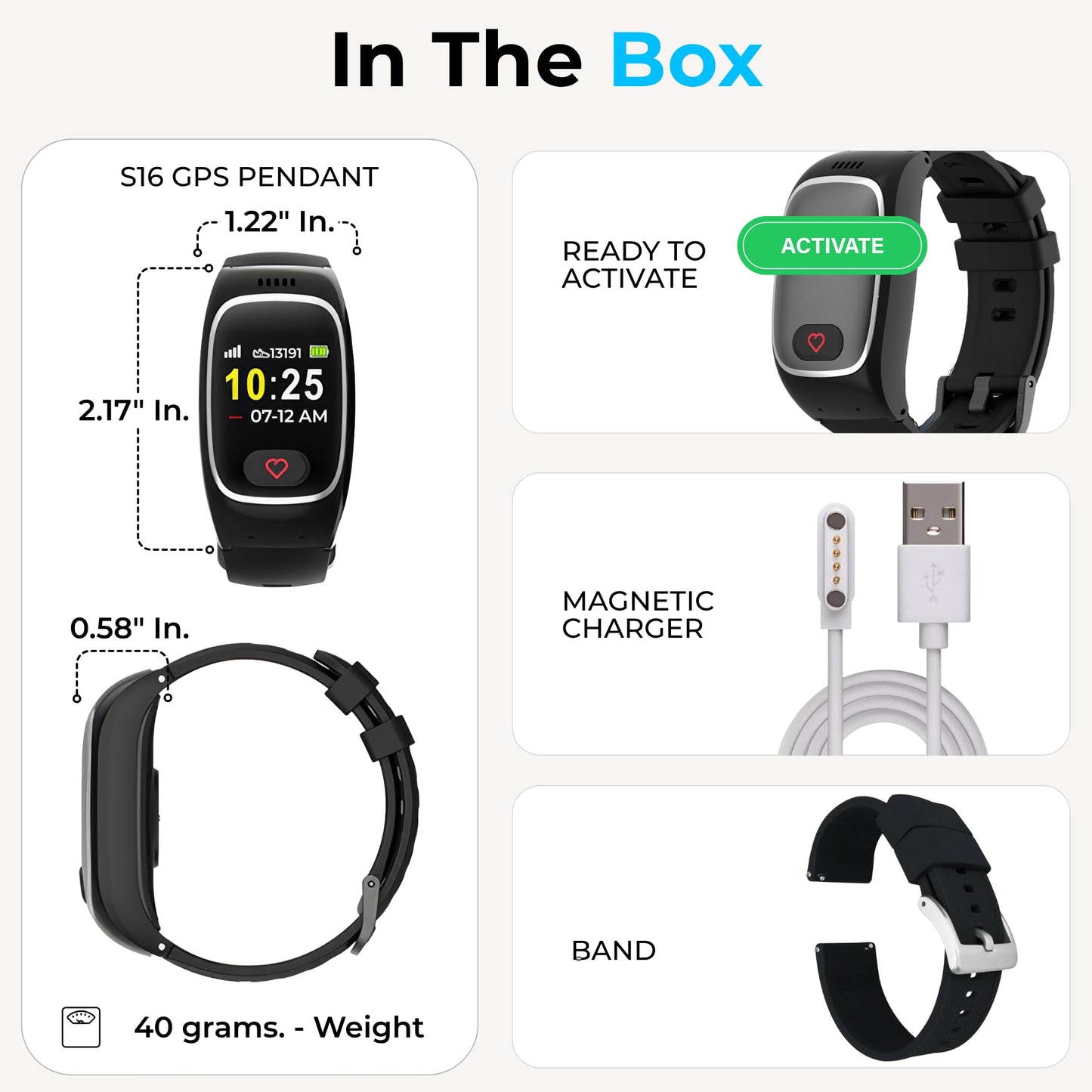 Seculife Smartwatch: Medical Alert Bracelet with GPS Tracker, Fall Detection smart Watch, 2 Way Calling, SOS Button, Medical Watch, Emergency Device for Seniors, Life Alert System, Elderly Monitoring