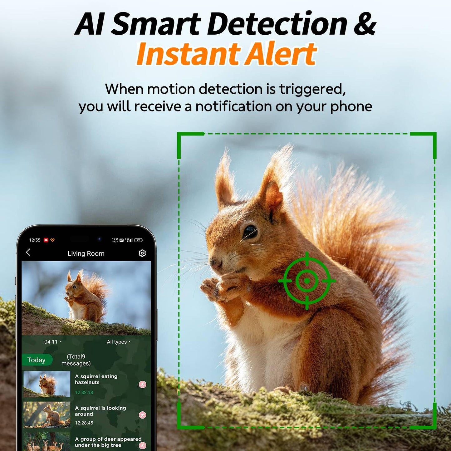 4G LTE Cellular Trail Camera, 360° Live Streaming Solar Game Camera 2.5K SIM Card Included, Auto Tracking Security Cameras Wireless Outdoor with Night Vision, Motion Activated for Outdoor, 2 Pack