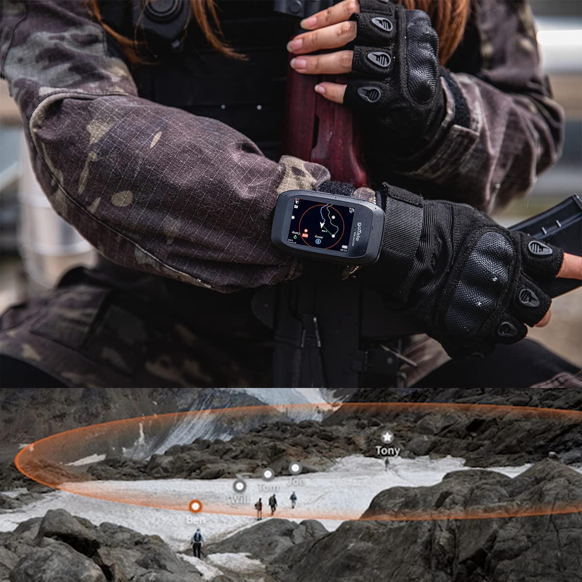 2 Packs GPS Handheld for Hiking Real Time Group Outdoor Exploring Tracking Communication Device Gotele Xquad 03 Off Grid Tracker No Network Required