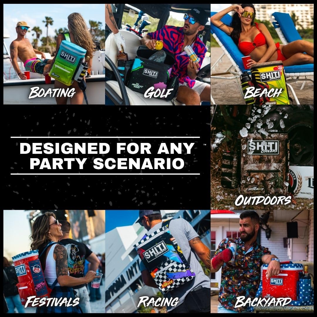 SHITI Coolers Cooler for Camping, Travel, Beach, Soft Lunch Box for Food, Drinks & Ice, Portable, Waterproof 24 Hr Insulated Bag with Shoulder Straps, Customizable (The Basket, 12 Can Cooler)