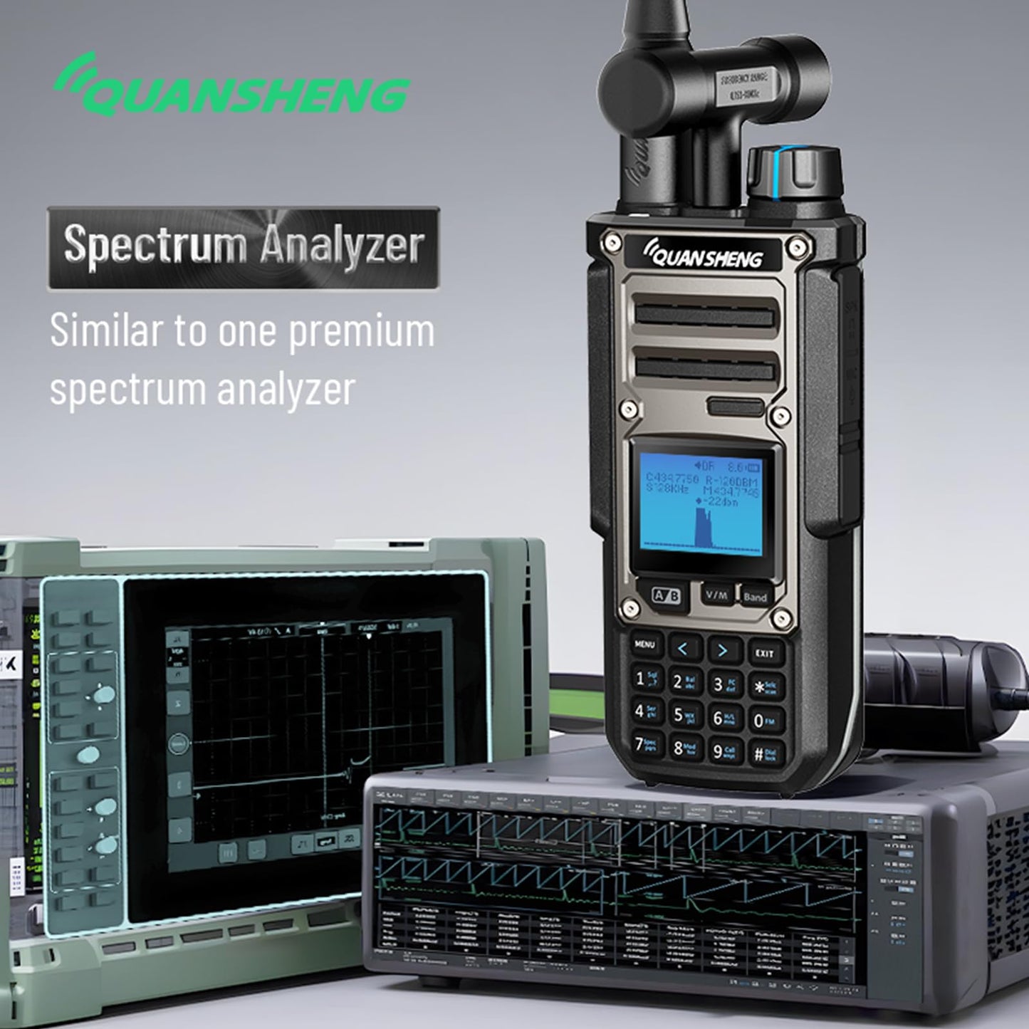 Quansheng TK11(8) Dual Band Ham Radio - High Power Walkie Talkie with NOAA Weather Alert, Air Band, Dual PTT, Type-C Charging & 999 Channels for Outdoor, Emergency, AM FM CW SSB