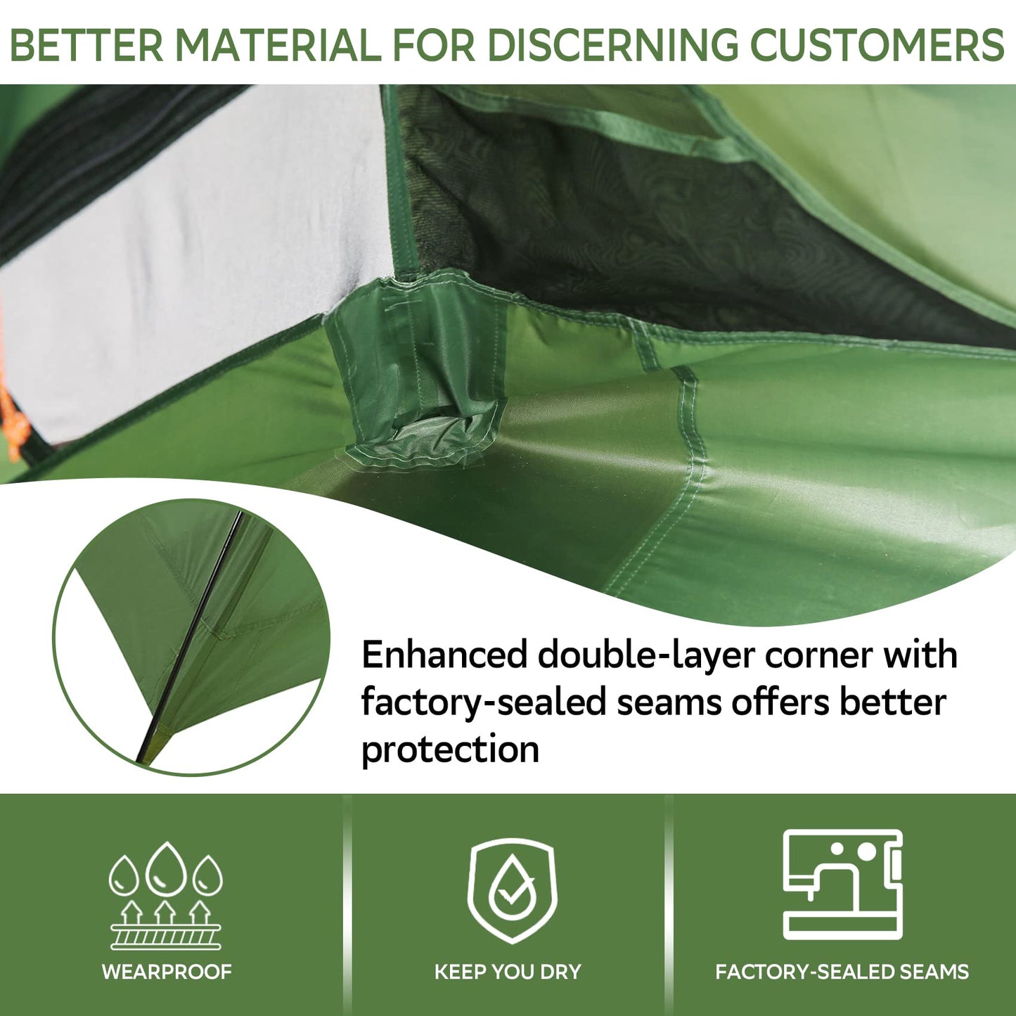 Clostnature Lightweight Backpacking Tent - 4 Person Ultralight Waterproof Camping Tent, 3 Season Large Size Easy Setup Tent for Family, Outdoor, Hiking and Mountaineering