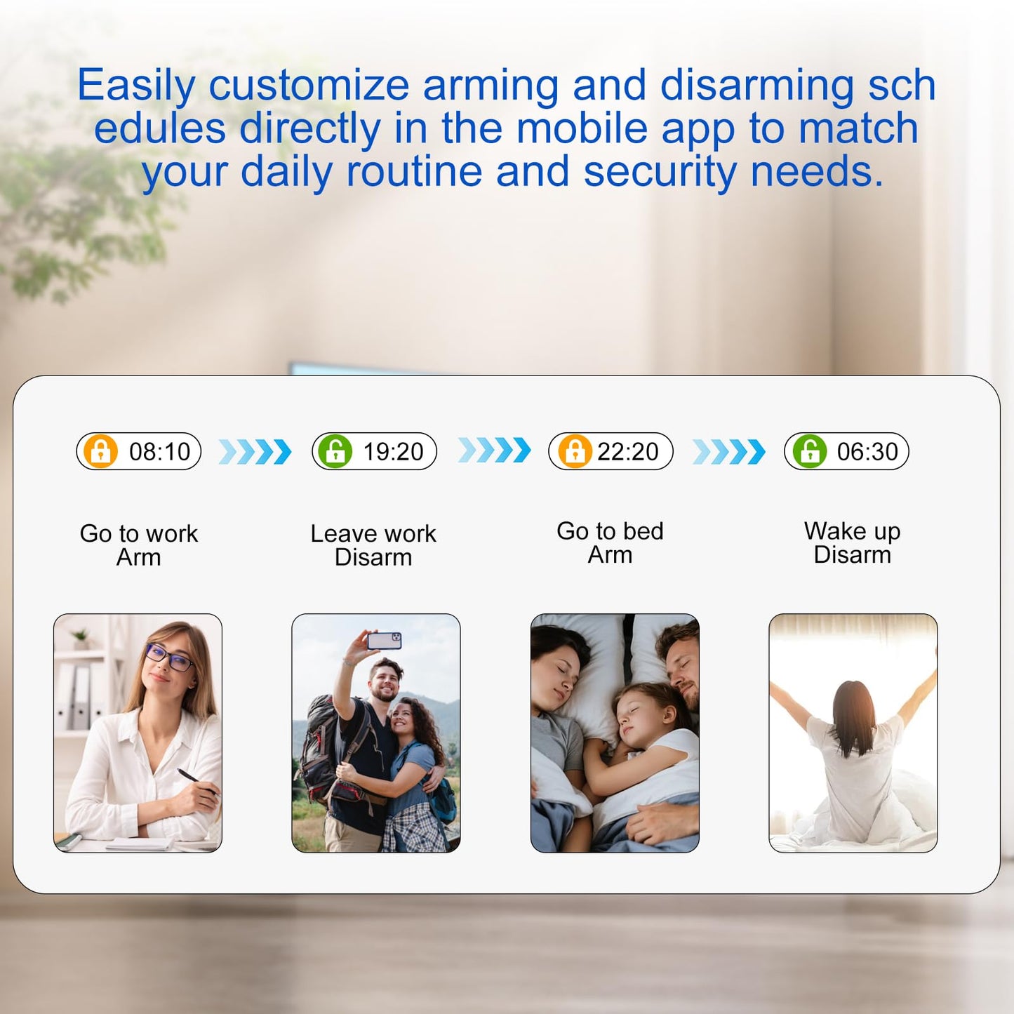 WiFi Wireless Alarm System for Home Security - 24/7 Protection Smart Home Devices 4.3" Touch Screen, GSM/4G+WiFi, App Instant Alerts, No Monthly Fee, Alexa Compatible for Villa, Kids Safety (21pcs)