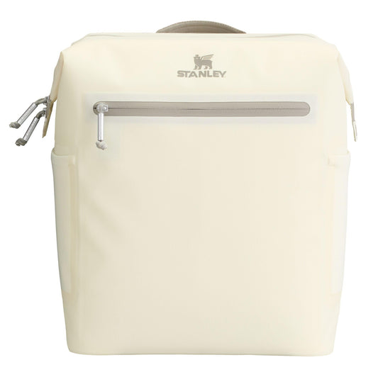 Stanley All Day Madeleine Midi Backpack Soft Cooler 14.8 Quarts | 20 Can Cooler with Handle and Shoulder Straps | Stays Cold for a Day | Insulated Travel Bag with Zipper | BPA-Free | Cream