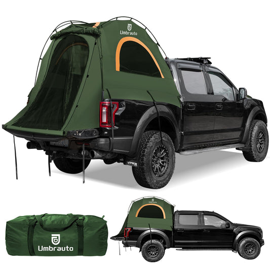 Truck Bed Tent 5.5' ~ 5.8', Upgrade Quick Setup Truck Tent for Camping, 3000mm Waterproof Pickup Truck Tent for 2 Person, Ford, GMC, Toyota, Chevy, Dodge, Nissan