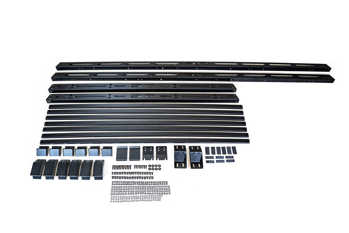 Full-Length Roof Rack for 2007-2018 Jeep Wrangler JK 4-Door | Mount Roof Top Tent | Bolt-On Installation | Multiple Tie Down Points | 300 lb Capacity | Multiple Accessories | DV8 Offroad