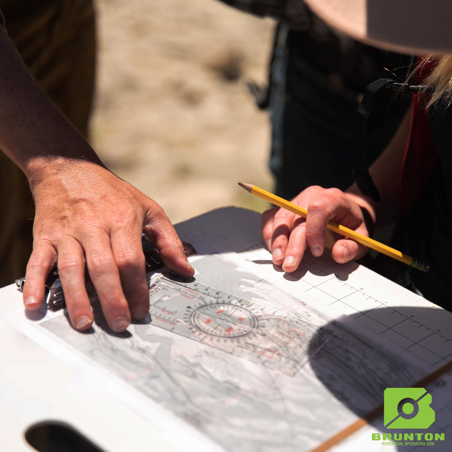 Brunton Standard Transit Azimuth Gold + Map Multi-Tool Card, Professional Geology & Field Mapping Bundle