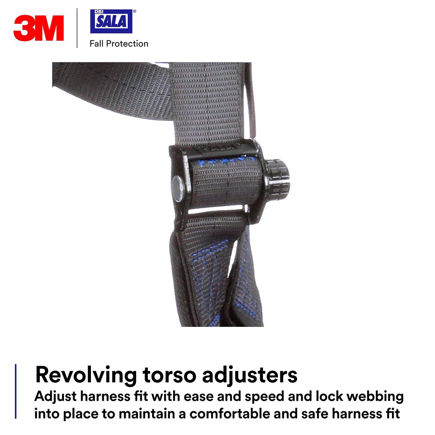 3M 1140188 DBI-SALA ExoFit X300 Comfort Construction Climbing Positioning Safety Harness Fall Protection, Back, Front, Hip D-Rings, Auto-Locking Quick Connect Chest Buckle, Tongue Leg Buckle, Medium