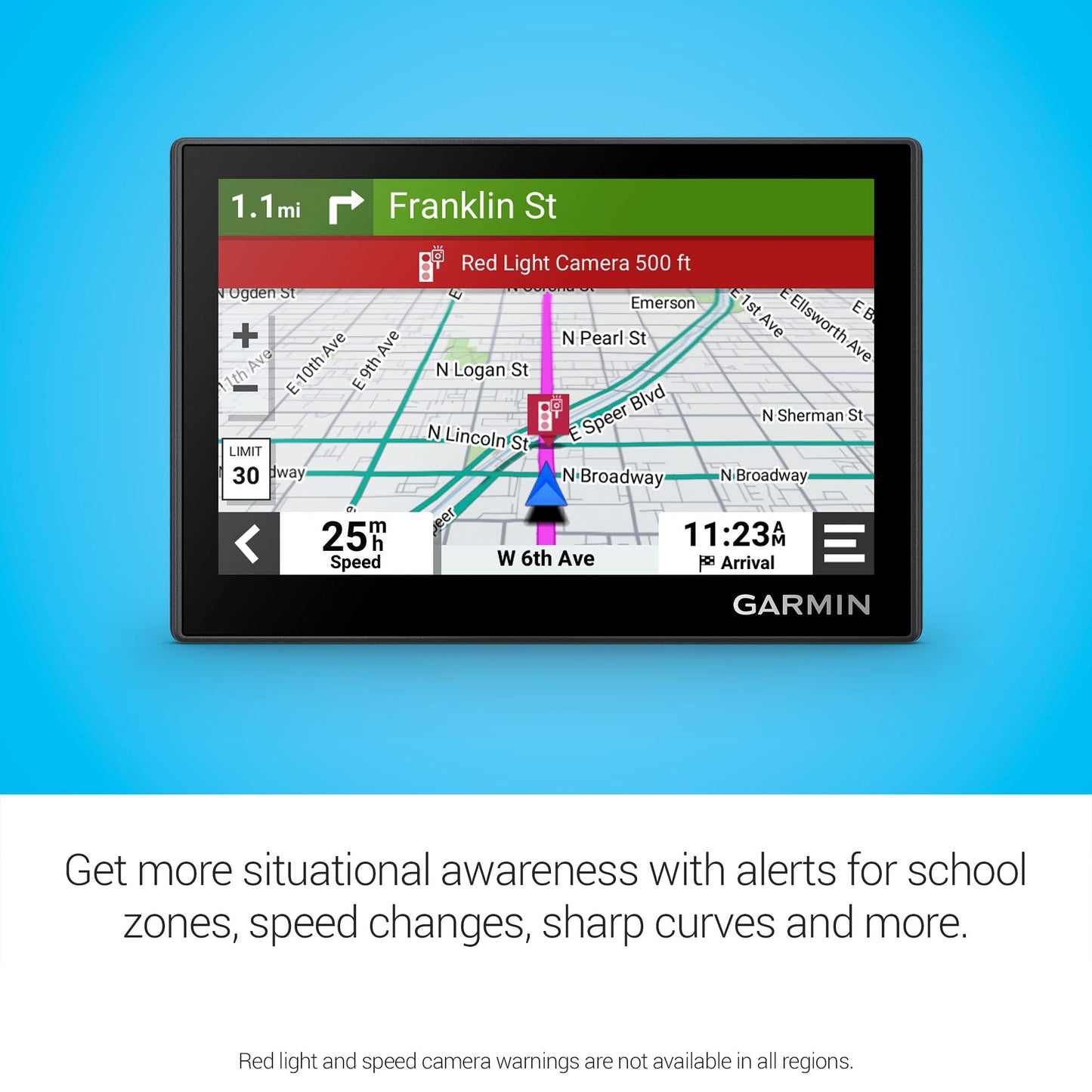 Garmin Drive™ 53 GPS Navigator, High-Resolution Touchscreen, Simple On-Screen Menus and Easy-to-See Maps, Driver Alerts