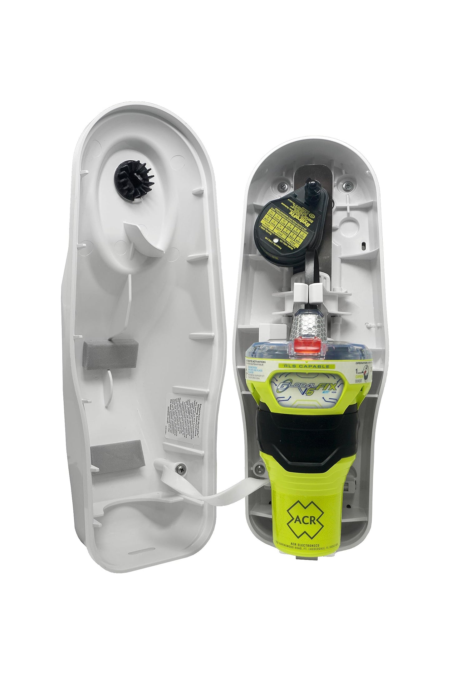 ACR GLOBALFIX V6 GPS EPIRB SOS, Global Coverage, Return Link Service & Mobile App - CAT 1 Auto Release Bracket (2853) - Global Satellite Emergency Signaling for Search & Rescue,10 Year Battery Life