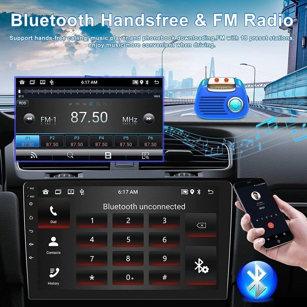 Slakerbe Android 14 Double Din Car Stereo Radio for Chevy Classic 2004-2007 Silverado Classic 2007,7" Touchscreen Wireless Carplay Android Auto GPS WiFi Bluetooth RDS SWC Mirrorlink Mic Backup Camera