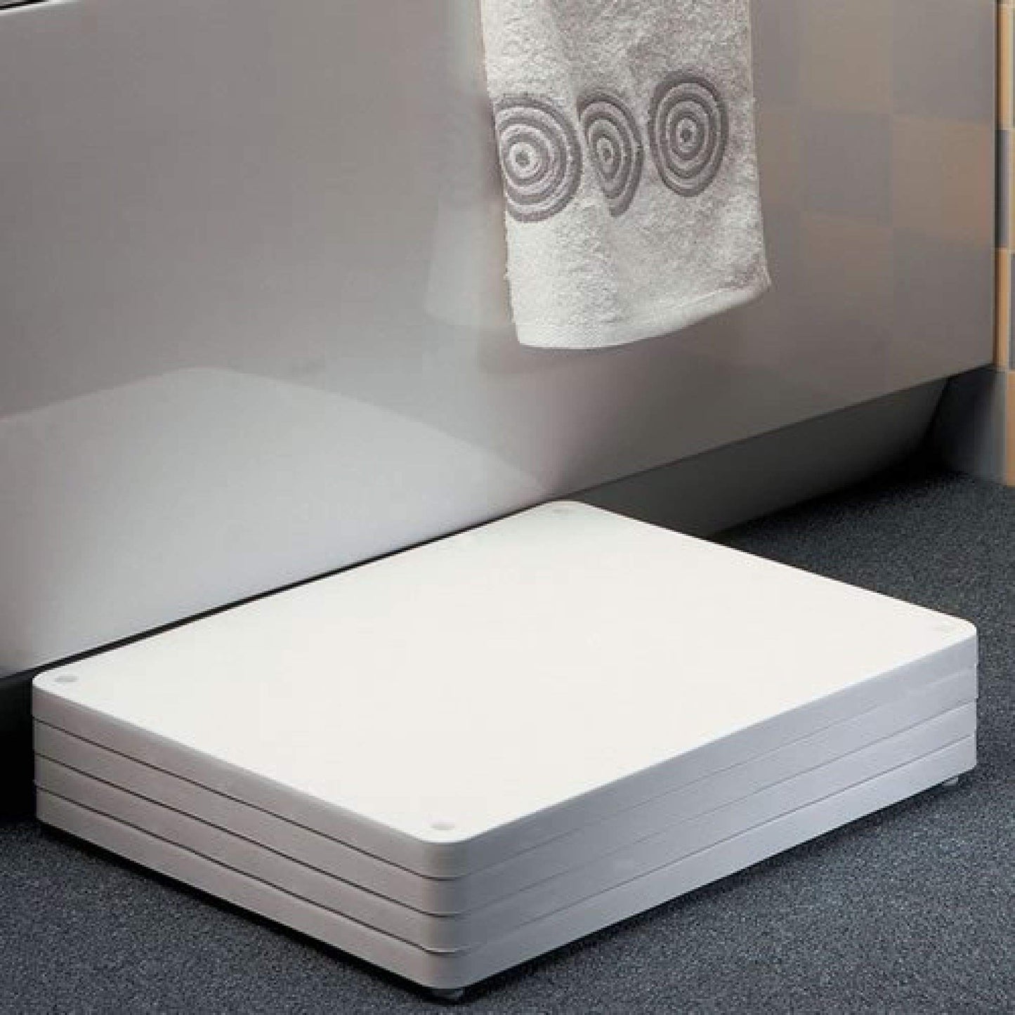 Homecraft Adjustable Height Bath Step, Elevated Step Stool for Independent Transfer in Shower, Bath, Bed, or Toilet, Short Stepping Aid for Elderly, Disabled, and Handicapped