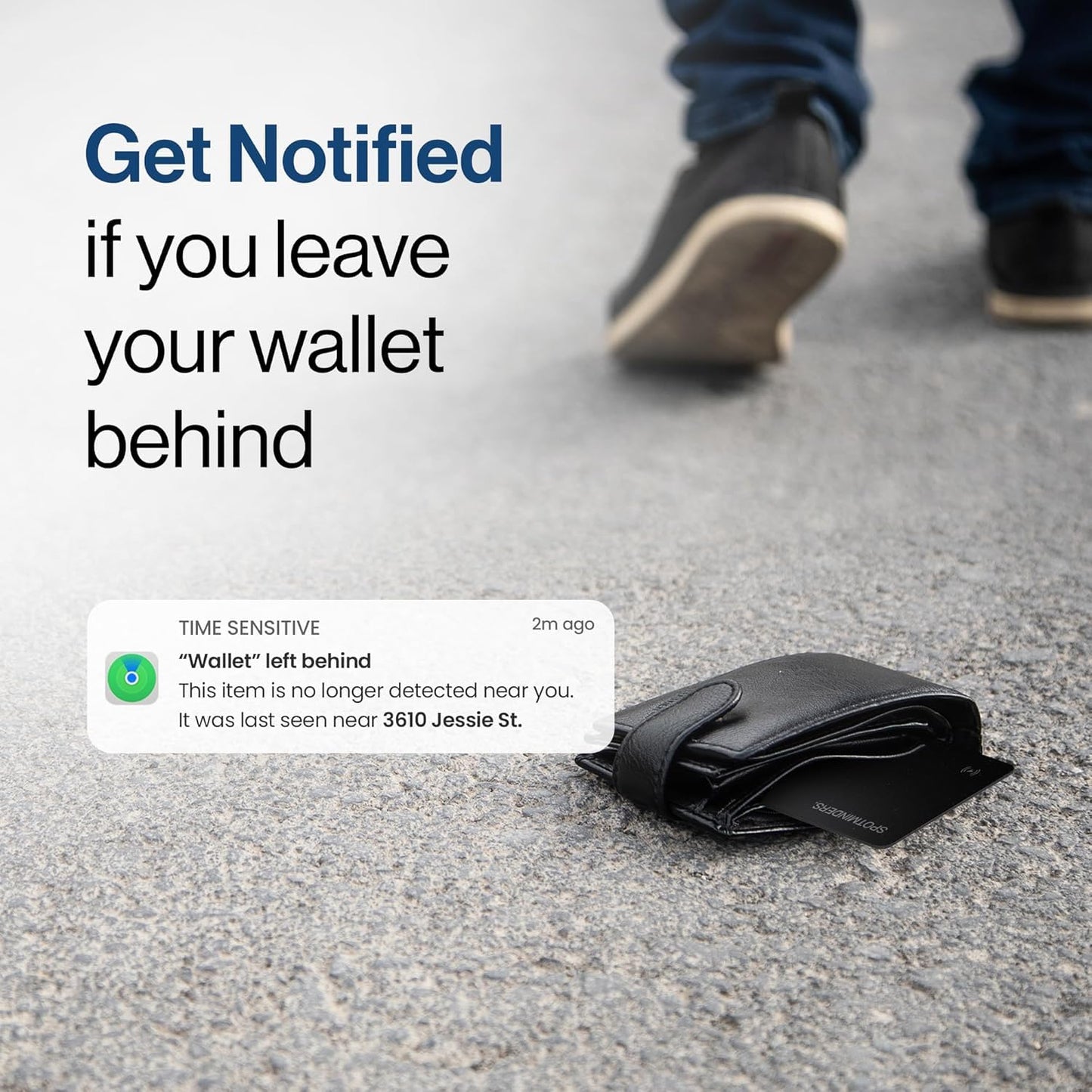 SPOTMINDERS Apple MFI Certified Wallet Tracking Card Black 4-Pack - Works with Apple Find My Rechargeable Tracker IP68 Waterproof 0.07in Slim iPhone Item Finder for Luggage Passport Dad Gifts for Him