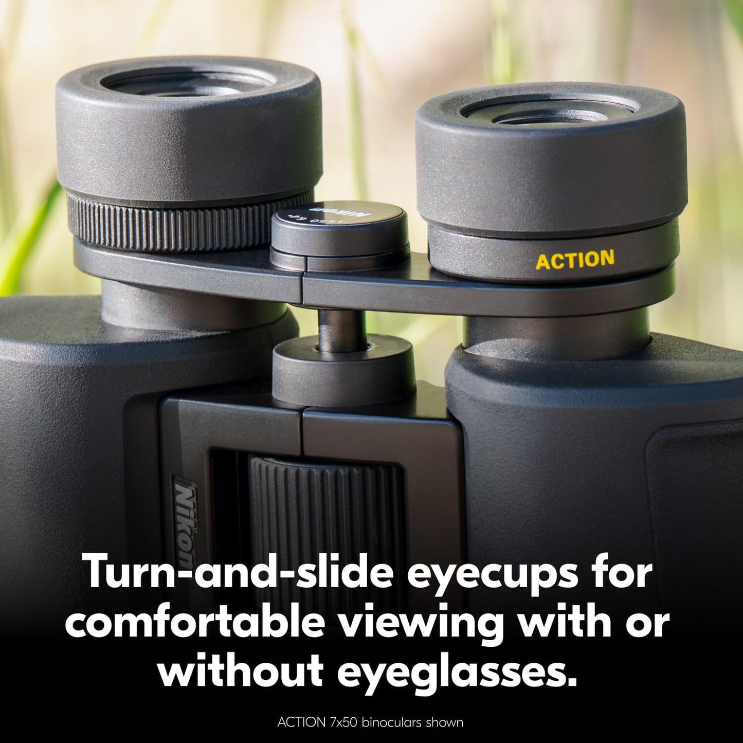 Nikon Action 16x50 Binocular | High-Power Large Objective Binoculars with Multilayer-Coated Nikon Optics, Turn-and-Slide Adjustable eyecups and Tripod-Ready Porro-Prism Design