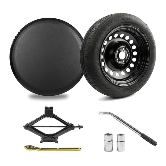 Gleyi Spare Tire Kit Compatible with 2017-2026 Model 3 - Includes 18x4 Rim, 135/80R18 Spare Tire, 26.5” Rolling Diameter Includes car Jack kit and Spare tire Bag.