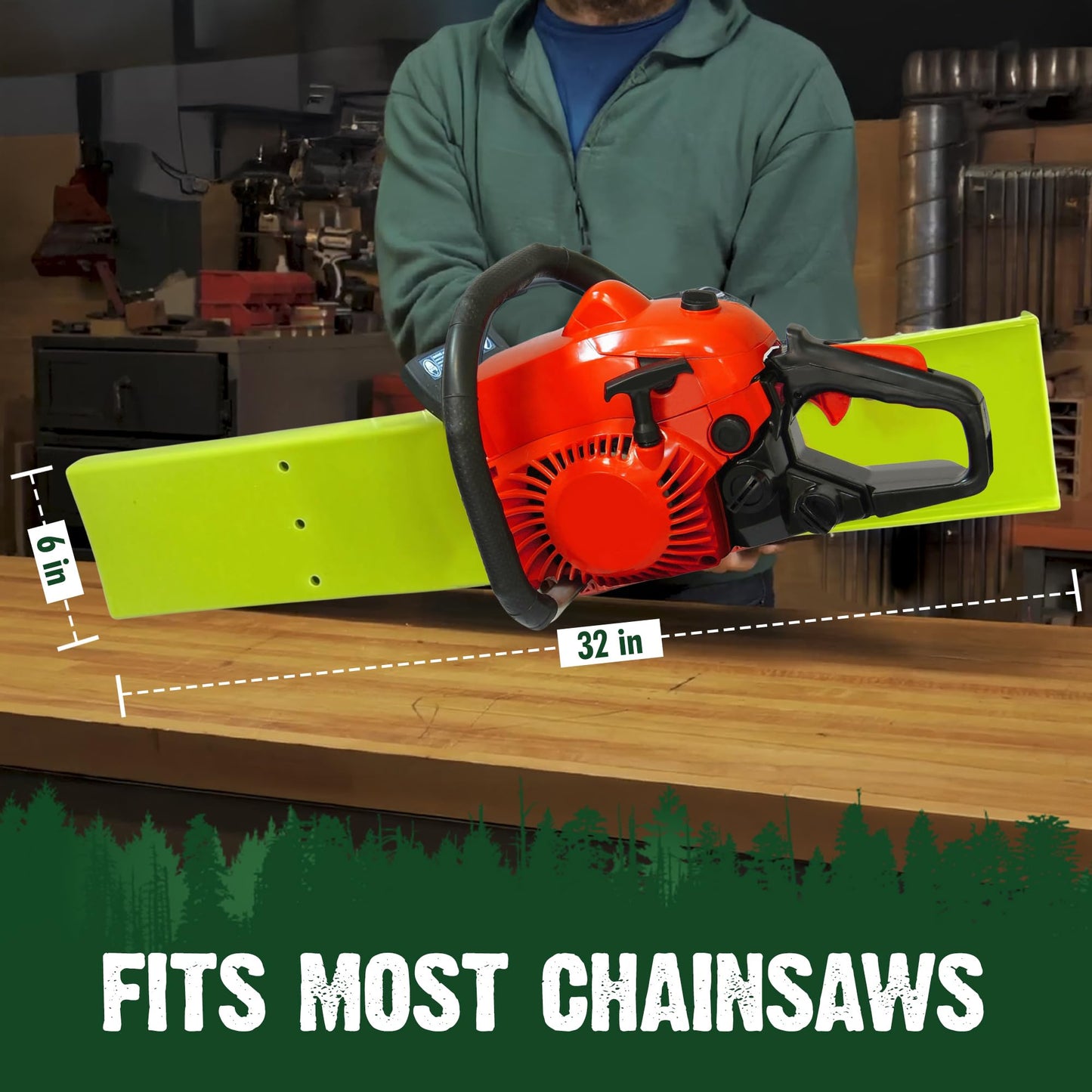 FORESTER Bucket Scabbard - Chainsaw Holder Logging Tools Bucket Truck Accessories Tree Cutting Equipment Inside Mount Chain Saw System Arbor Tool Box Accessories Measuring 32" Long