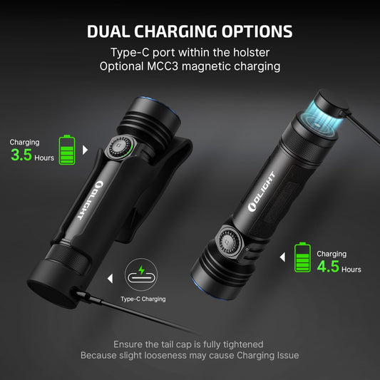 OLIGHT Seeker 4 Pro Rechargeable Flashlights Bundles Baton4 Pro EDC Flashlight