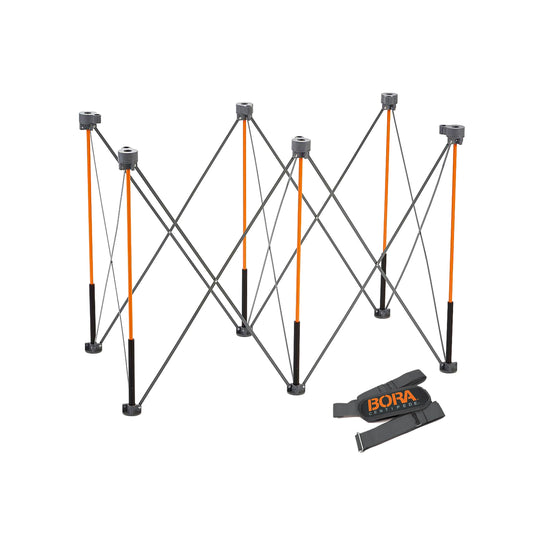 BORA Centipede Folding Work Bench Table for Garage, Heavy Duty Collapsible Portable Workbench, 2x4 Ft Construction Table, 36 Inch Height, 2500 Lb Capacity Comes with Carry Strap CT6