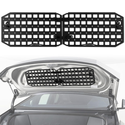 TRUCFUSION Front Trunk Molle Panels Compatible with Tesla Cybertruck 2023-2025, Aluminum Alloy Tools Organizer