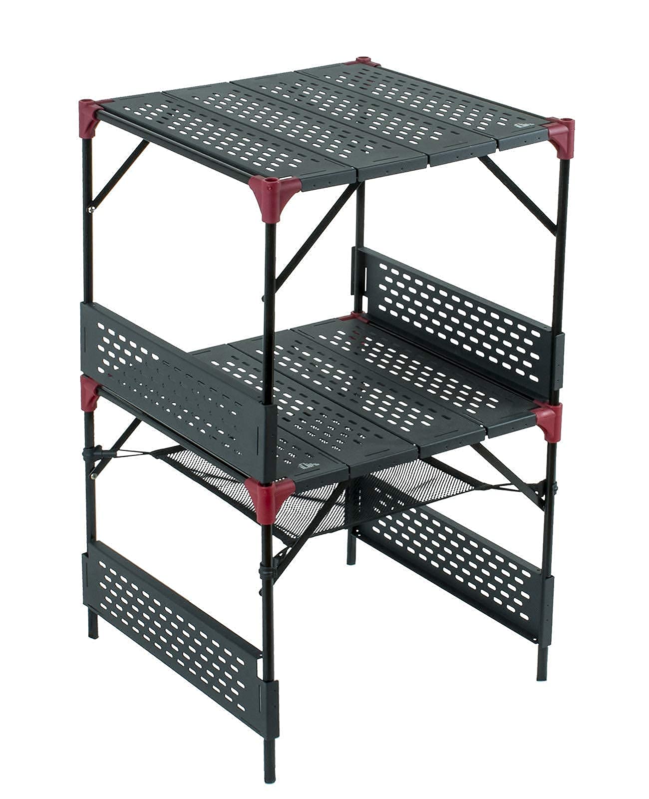 iClimb 3 Extendable Folding Table L and 2 Pack Connecting Plates and 1 Lantern Hanger Bundle, Ultralight Compact for Many People Camping Backpacking Beach Concert BBQ Party