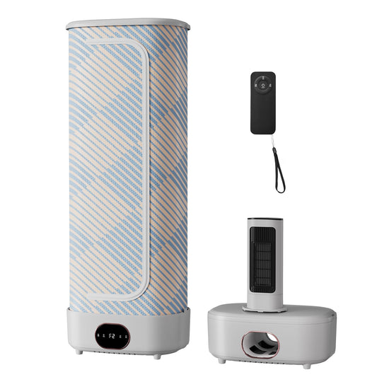 Portable Clothes Dryer, 1000W Foldable Automatic Drying Machine with Remote Control, Compact Laundry Dryer for Home, Apartment & Travel Use