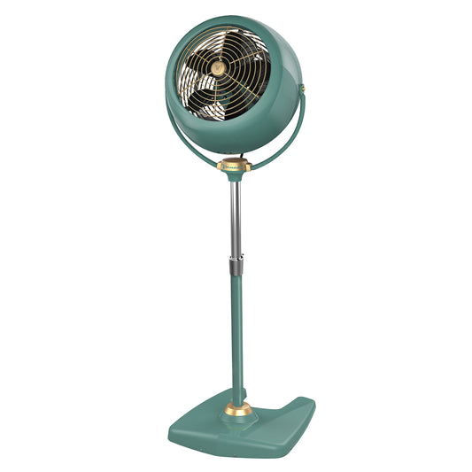 Vornado VFAN™ Sr. Pedestal Vintage Fan, Retro Metal, Standing Air Circulator for Cooling & Decor, 3 Speeds, Adjustable Tilt, Adjustable Height, Durable Pedestal Fan for Bedroom & Home, Green