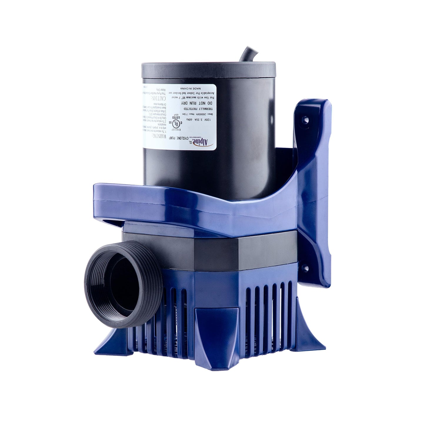 Alpine Corporation PAL5200 | 5200 GPH Submersible Water Pump with 33-ft Cord — Quiet 426W Motor, 25-ft Lift — Multi-Angle Flow for Ponds, Waterfalls & Fountains — Durable & Efficient (Blue)
