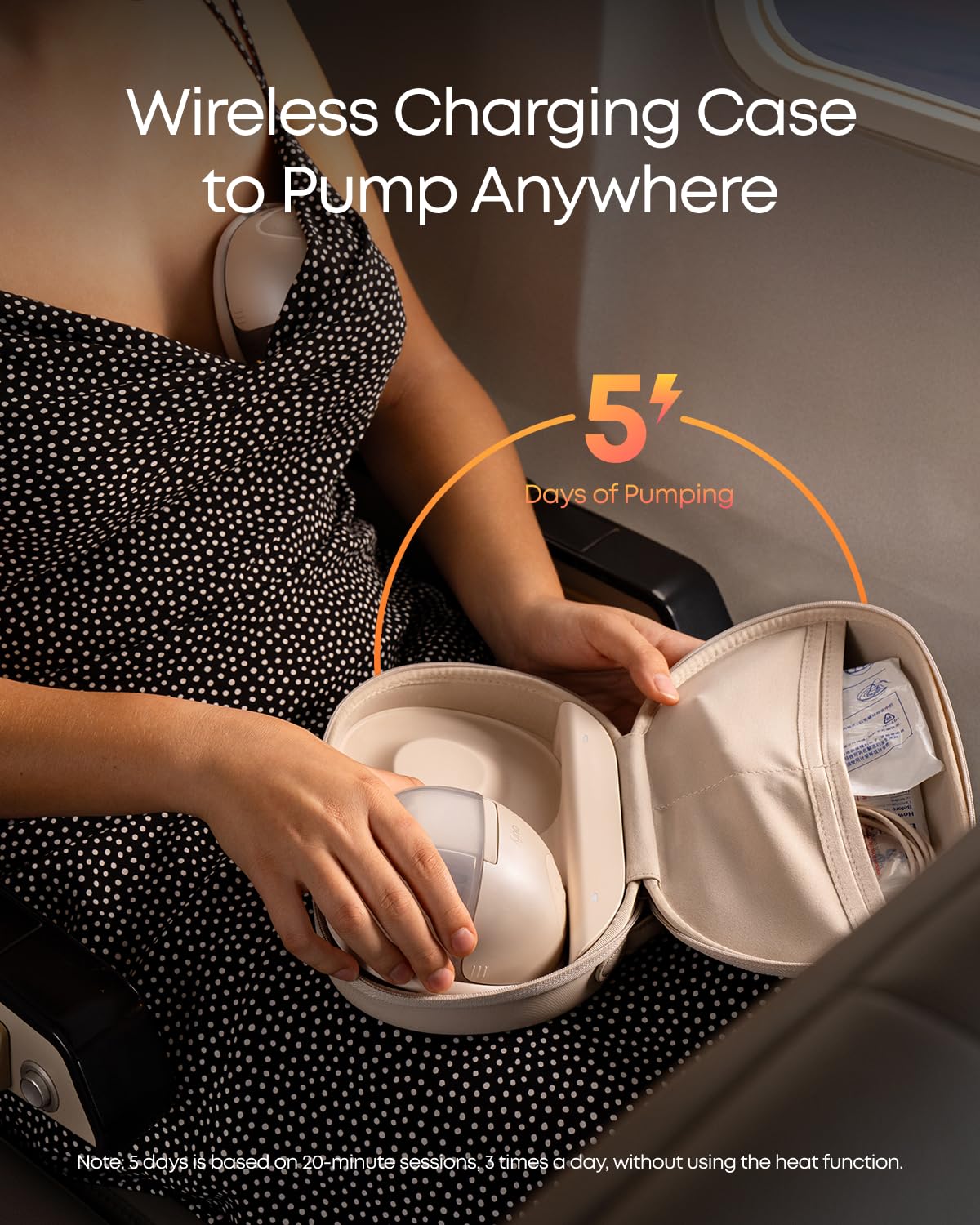 eufy Security Heated Wearable Breast Pump S1 Pro, Slim Hands-Free with Industry-Leading HeatFlow Tech, Wireless Charging Case, App-Controlled OptiRhythm, 300 mmHg Strong Suction, in-Bra Use