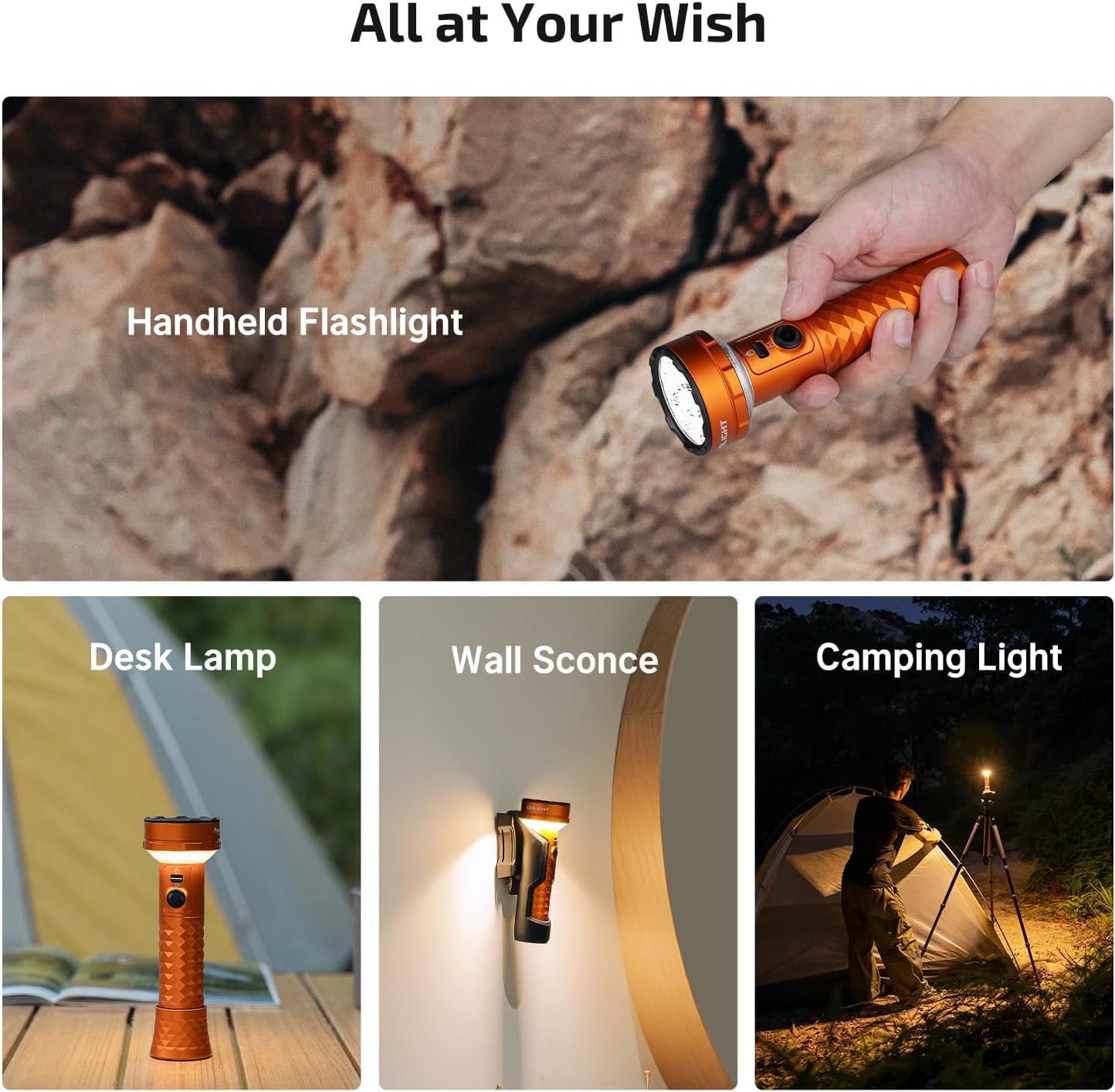OLIGHT Prowess Rechargeable High Lumen Flashlights, 5,000lms Super Bright Flashlight with Holster, High-Efficiency USB-C Charging LED, Bidirectional Lighting