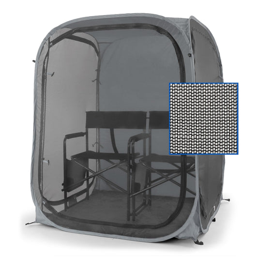 Under the Weather WeatherPod Tank MyPod™ Mesh 1-2 Person Pop-Up Screen Tent Pod - The Original Shark Tank - Keeps Out Bugs, Mosquitos with UPF 50 Sun Protection, Silver