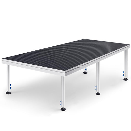 Tandefio Portable Stage with Height Adjustable Riser (24" -40") Platform Modular System Stage Easy to Carry Assemble for Performances at School Auditoriums Concerts Restaurants Bars(1 Pcs,4 x 8 ft)