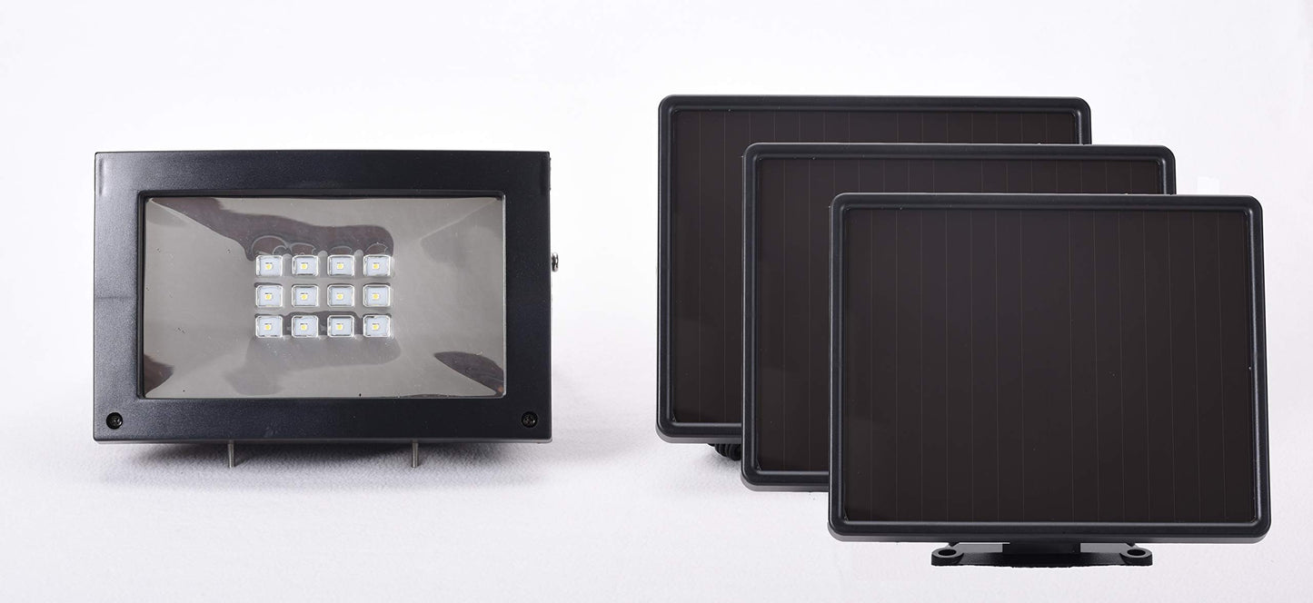 Maxsa 40331 Ultra-Bright 12 Hour Solar-Powered Floodlight to light up signs, flags, statuary and buildings all night long