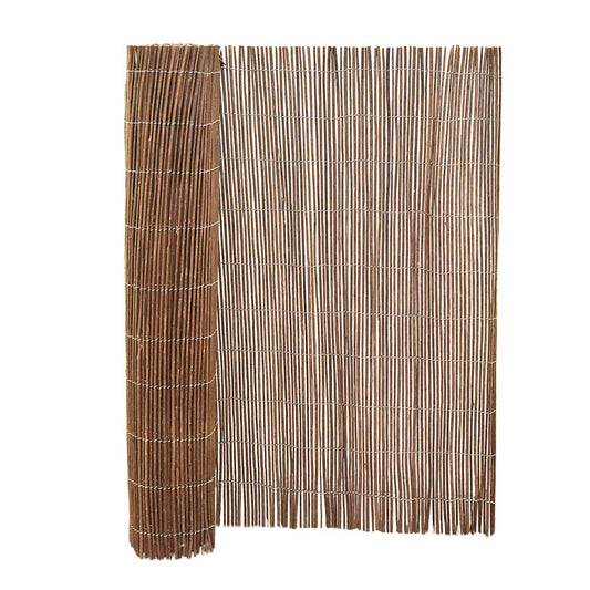 Landgarden Natural Bamboo Slat Screening, Eco-Friendly Privacy Slat Fence, Bamboo Screen Panel Roll for Balcony or as Wind and Sight Protection