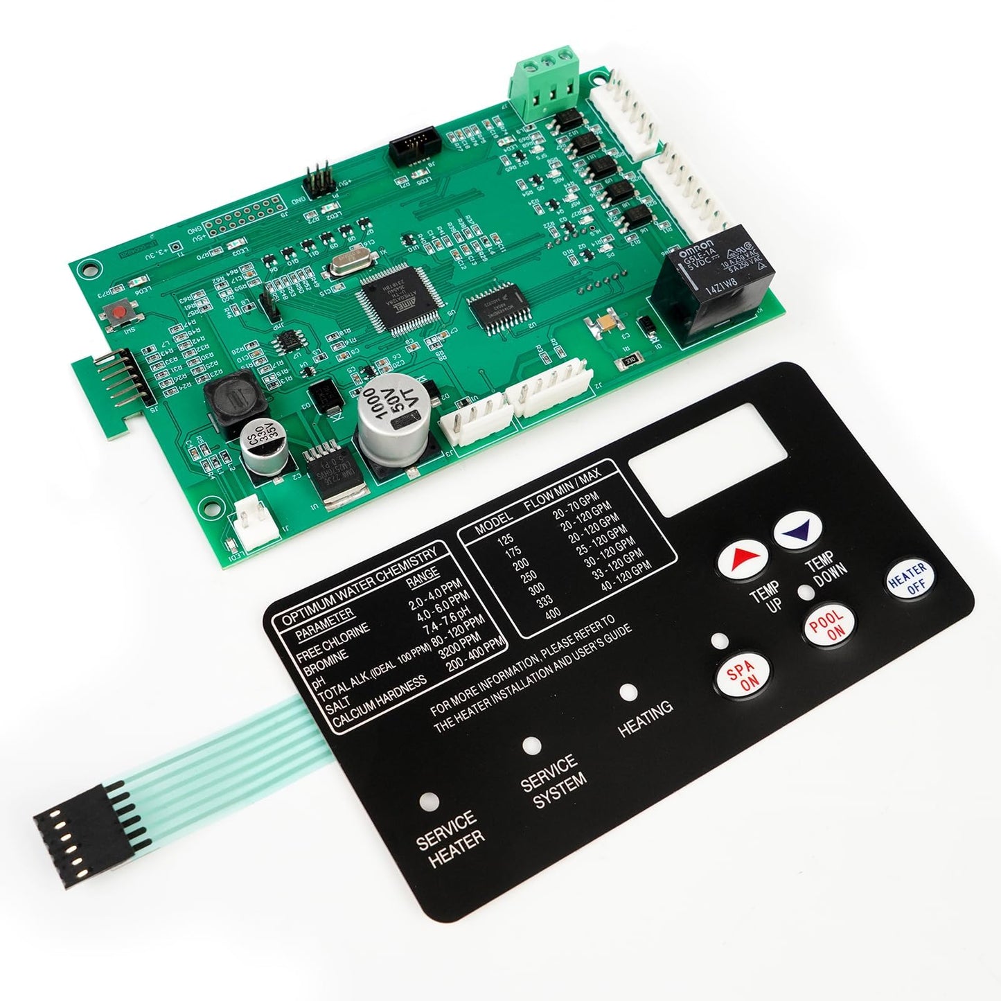 Control Board Kit with Switch Pad Replacement# 472610Z Replace 42002-0007S Compatible with Mastertemp Max-E-Therm Pentair Pool & Spa Heaters Compatible with All NA LP Series Models