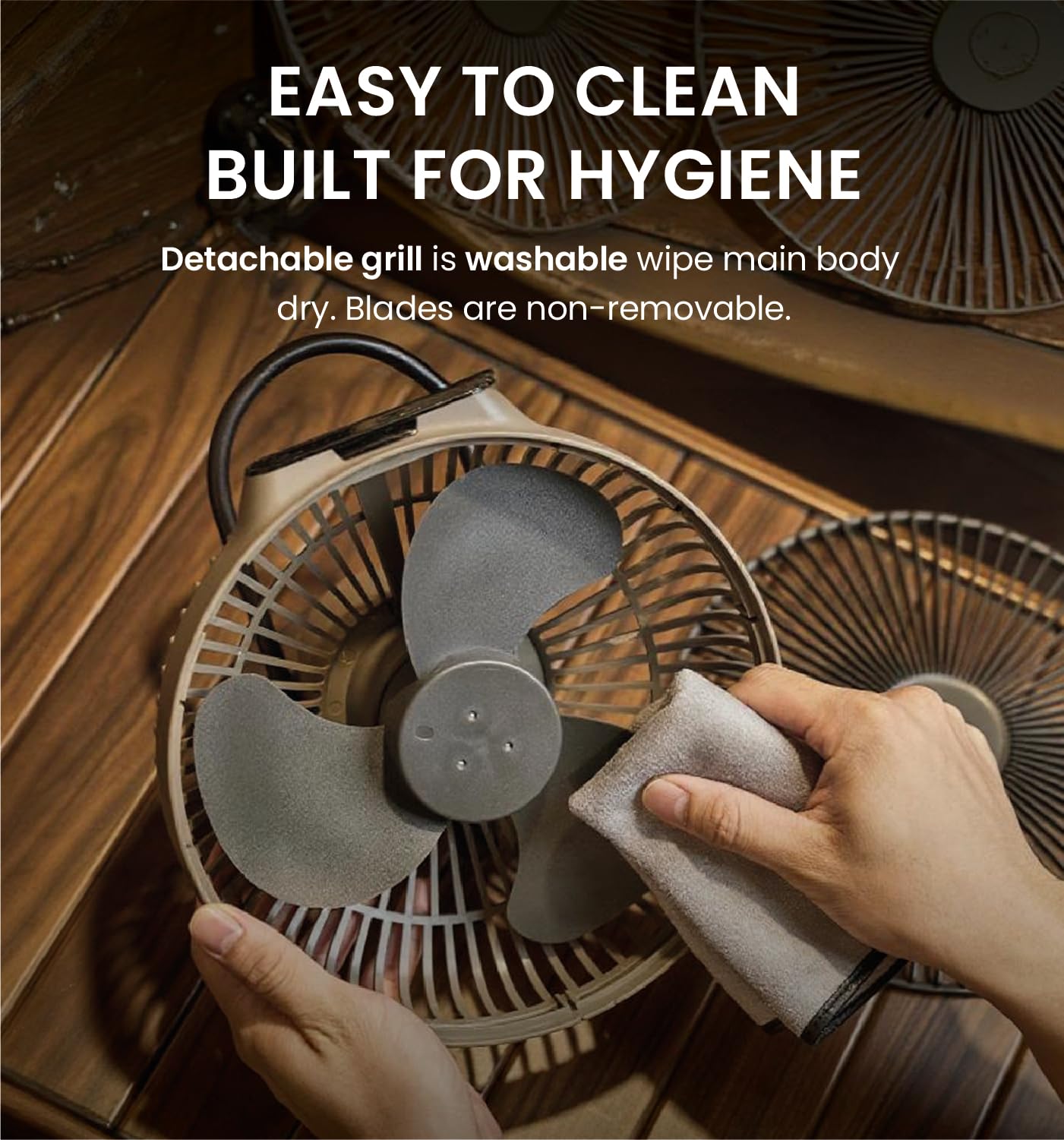 Claymore V1040 Black Rechargeable Portable Fan – 10,400mAh Power Bank Function Remote Control 4-Speed Quiet BLDC Air Circulator USB-C Charging 23 Hrs Runtime for Camping, Indoor, Outdoor