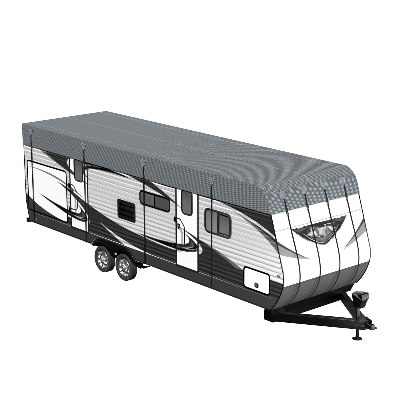 Camper Trailer Rv Roof Cover - Utility Travel Class A/B/C Pop Up Heavy Duty Covers 5th Wheel Sun Shade Motorhome Heat Equipment Motor Home Canopy Waterproof Tarp Heavy Hail Canvas,37.7 FT x12.5 FT