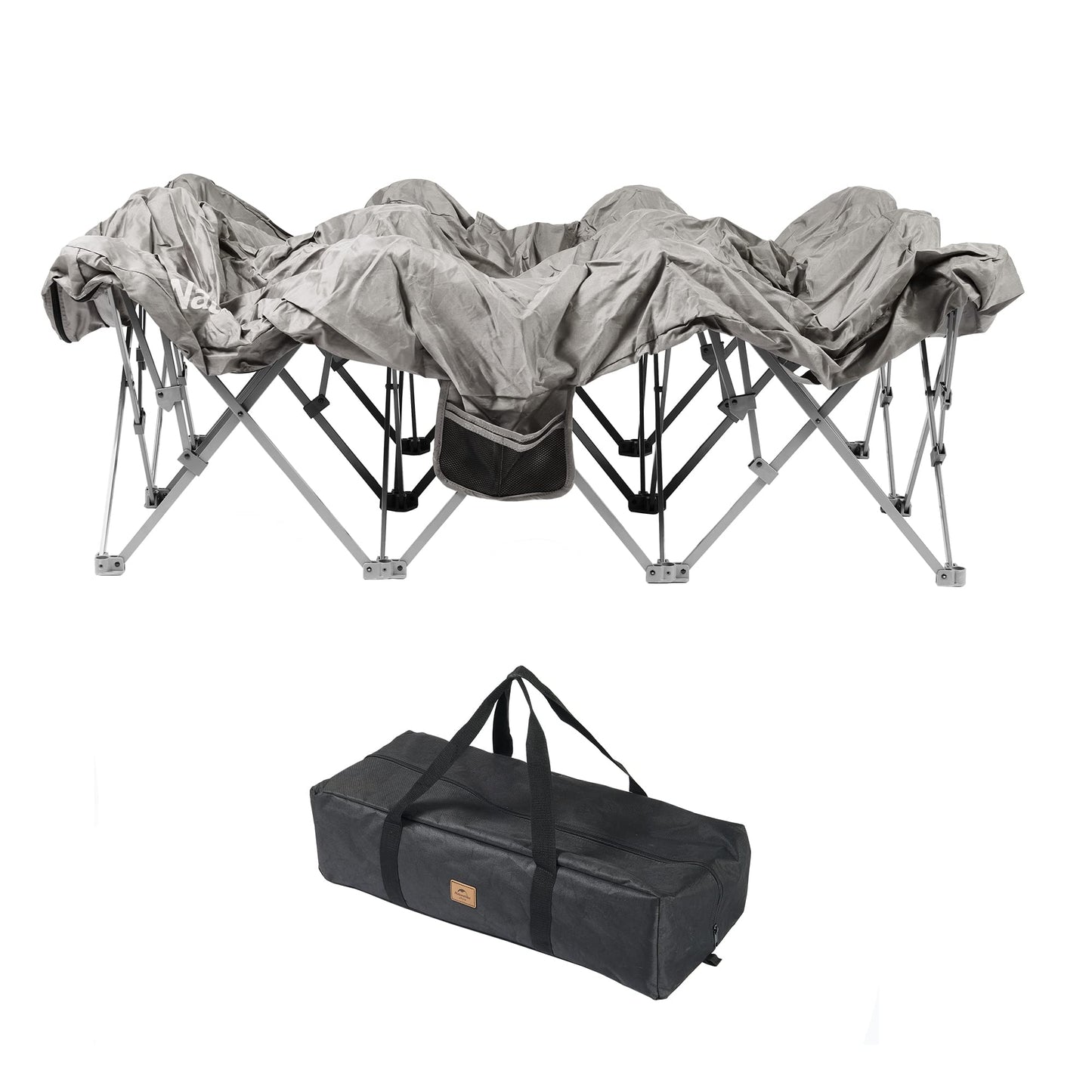 Naturehike CosyWild 2 Person Camping Cot Frame Only, Air Mattress Not Included, Folding Full Size Camping Bed Frame with Side Pocket and Carry Bag