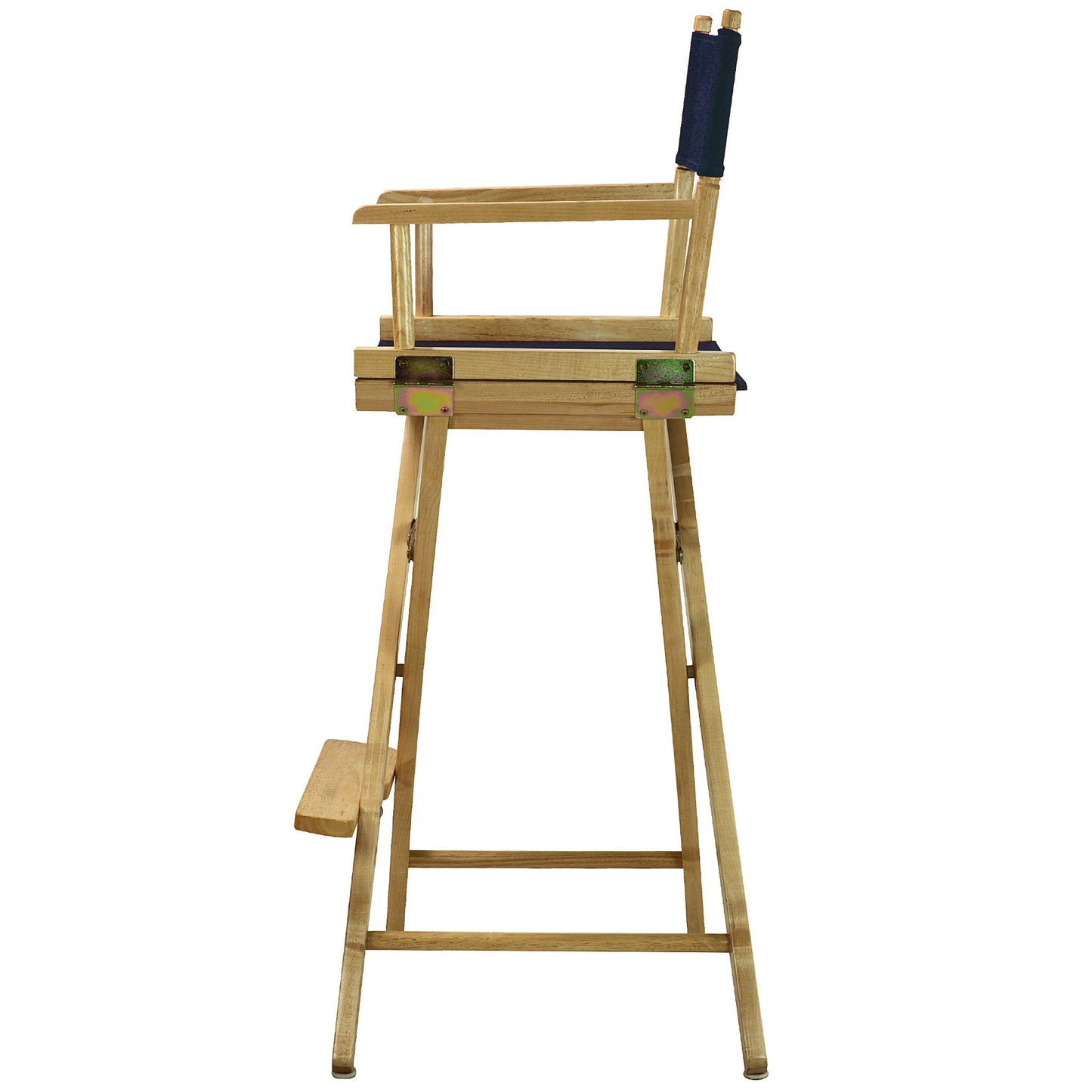 Casual Home Director's Chair ,Natural Frame/Navy Canvas,30" - Bar Height