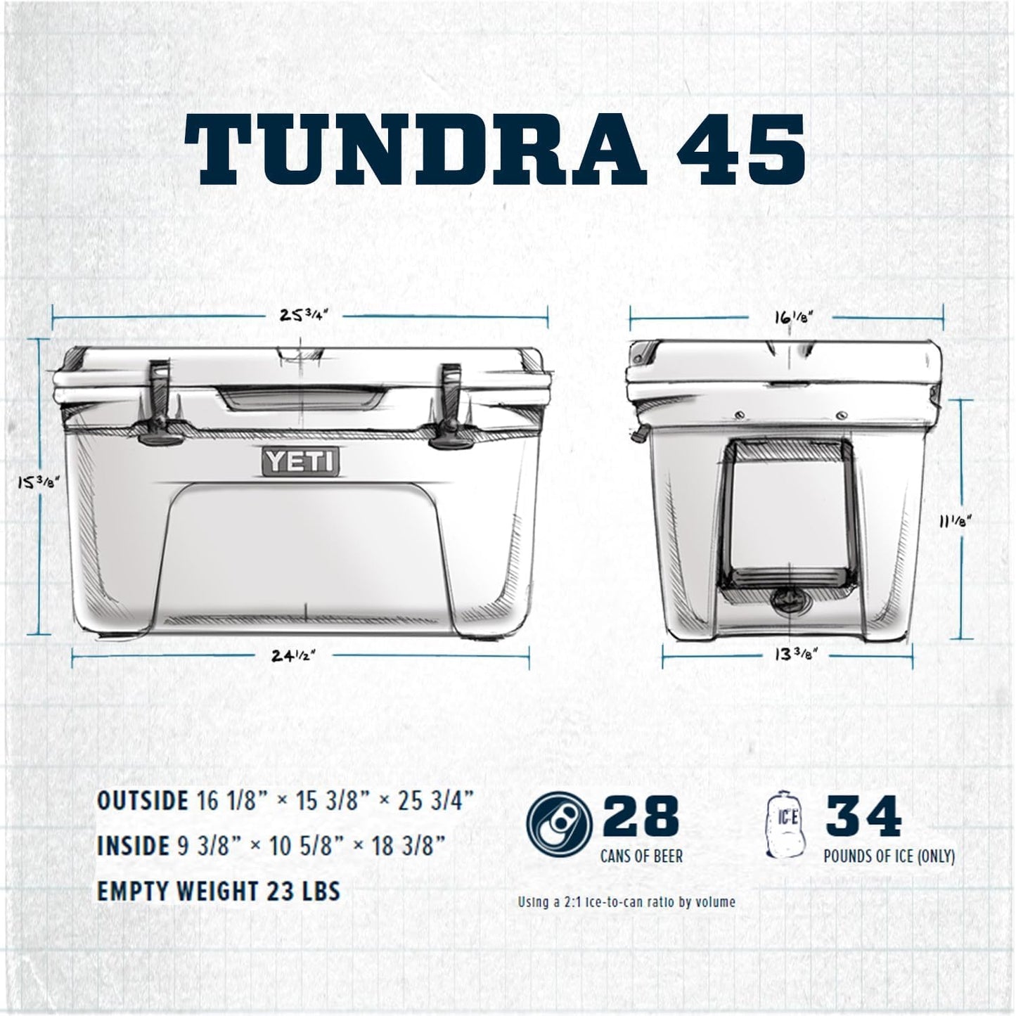 YETI Tundra 45 Cooler, Rescue Red/Blazing Orange