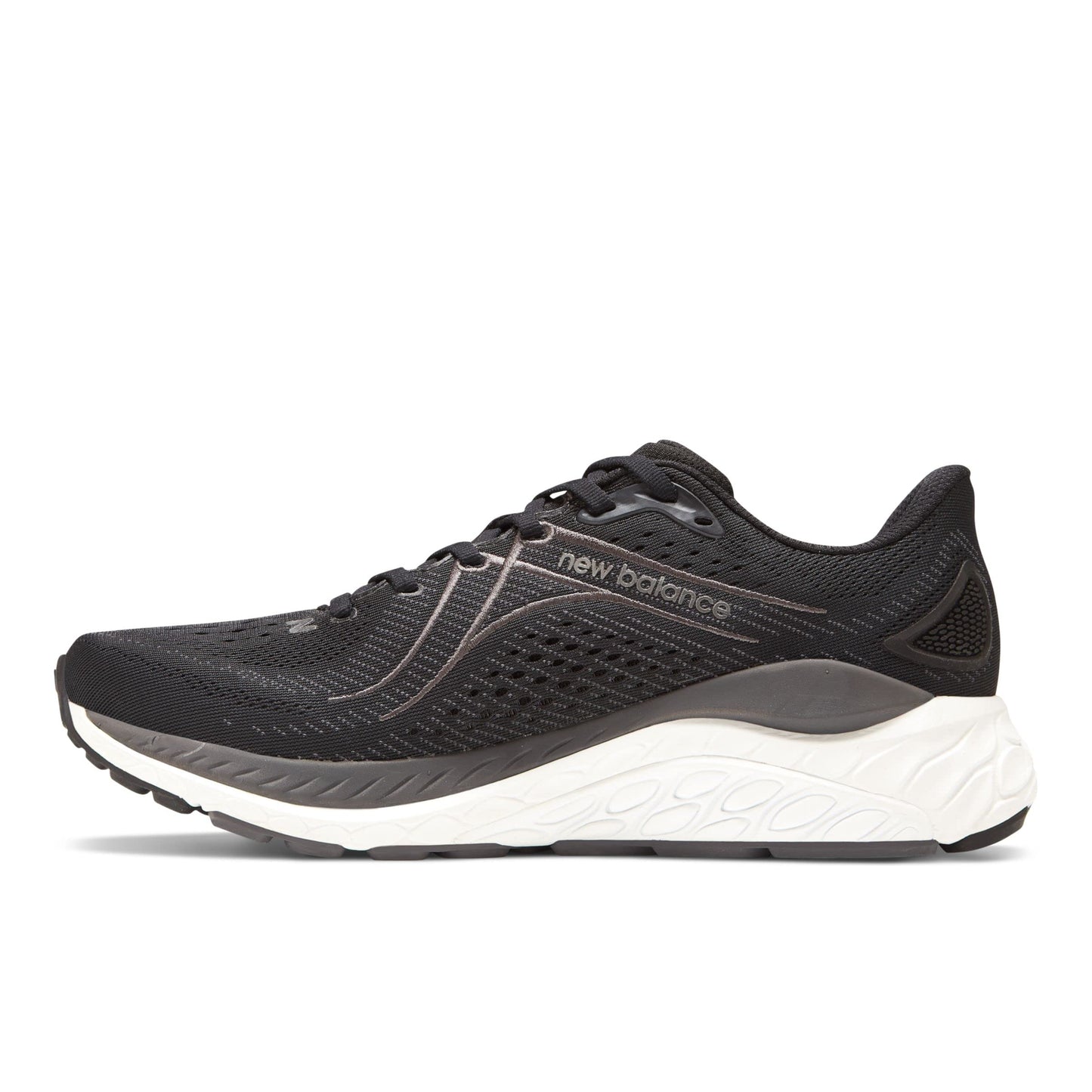 New Balance Men's Fresh Foam 860 V13 Running Shoe, Black/White, 9 Medium