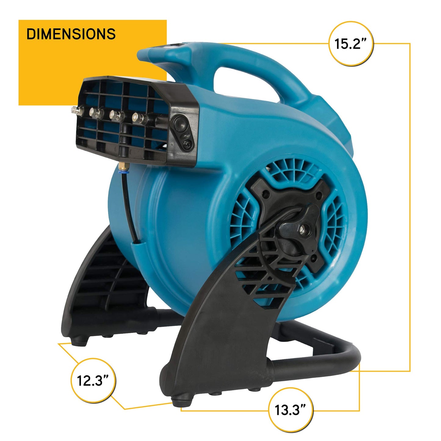 XPOWER Misting Fan FM-48, Outdoor Cooling, Heavy Duty, Powerful, High Velocity, 3-Speed, Ideal for Camping, Patios, Picnics, & More