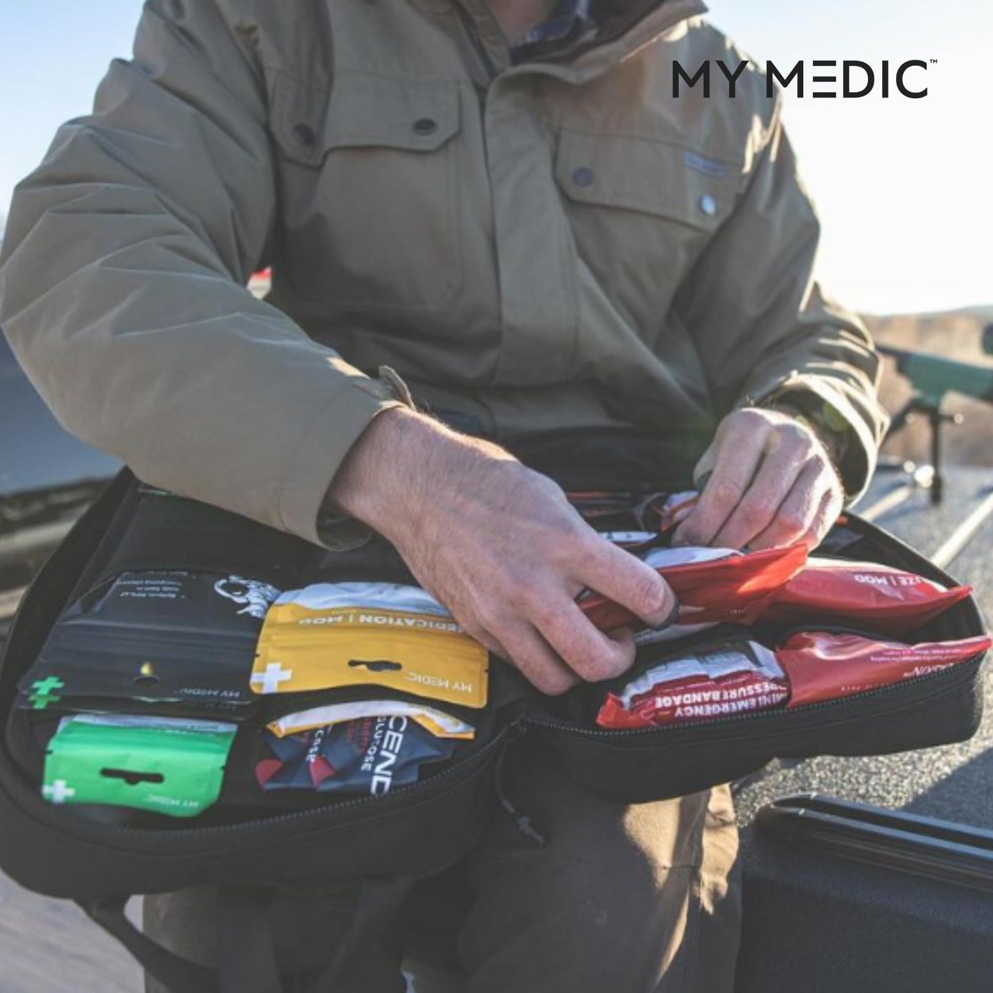 My Medic MYFAK Large Standard - HSA FSA First Aid Kit - Comprehensive Home Medical Kit with 150 Items - IFAK for Camping Car or Boat - Red