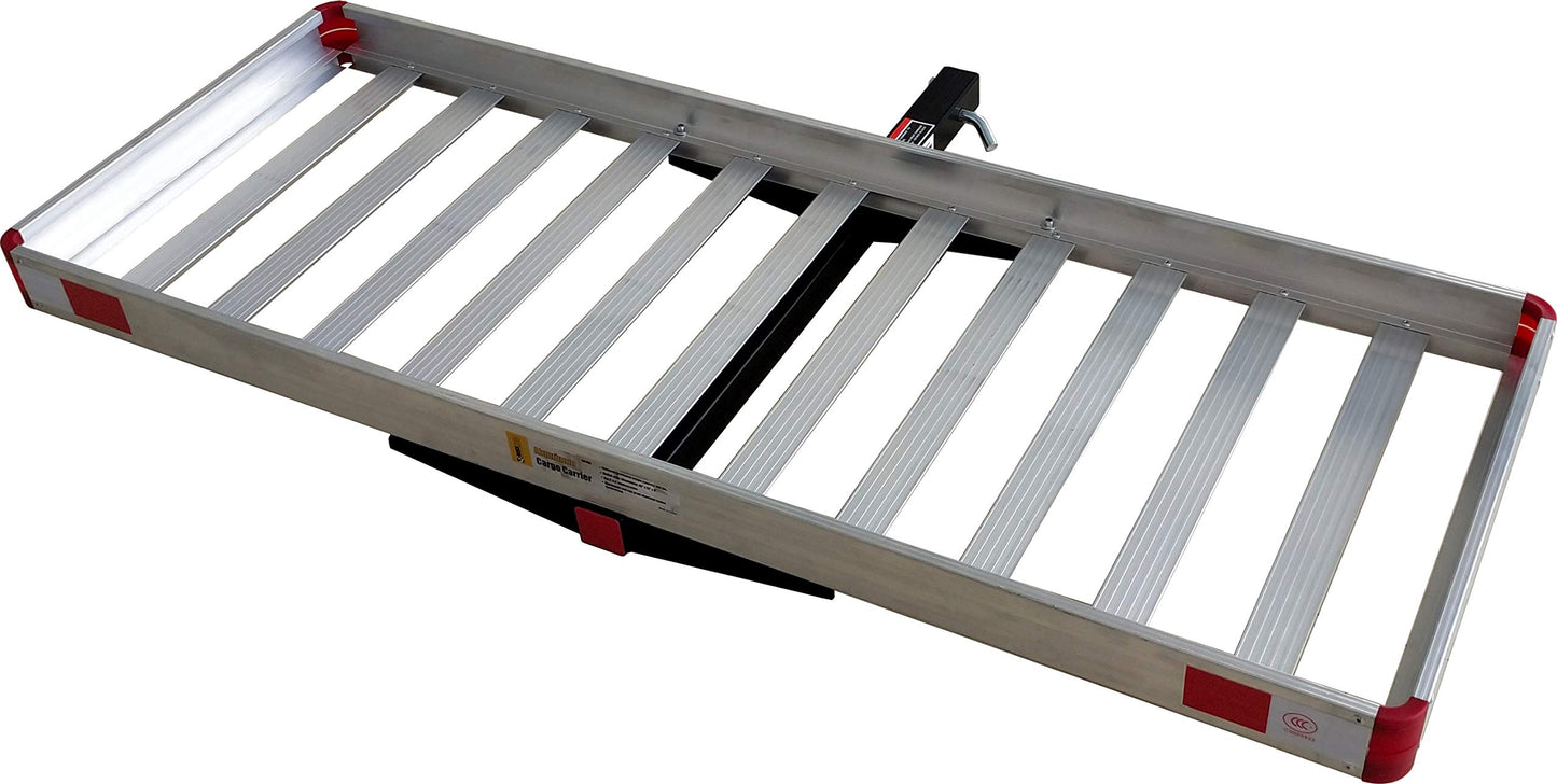 MaxxHaul 60" x 22" Aluminum Cargo Carrier Rack Basket for Luggage for SUV Truck Car Van - 500 lbs. Capacity, Silver