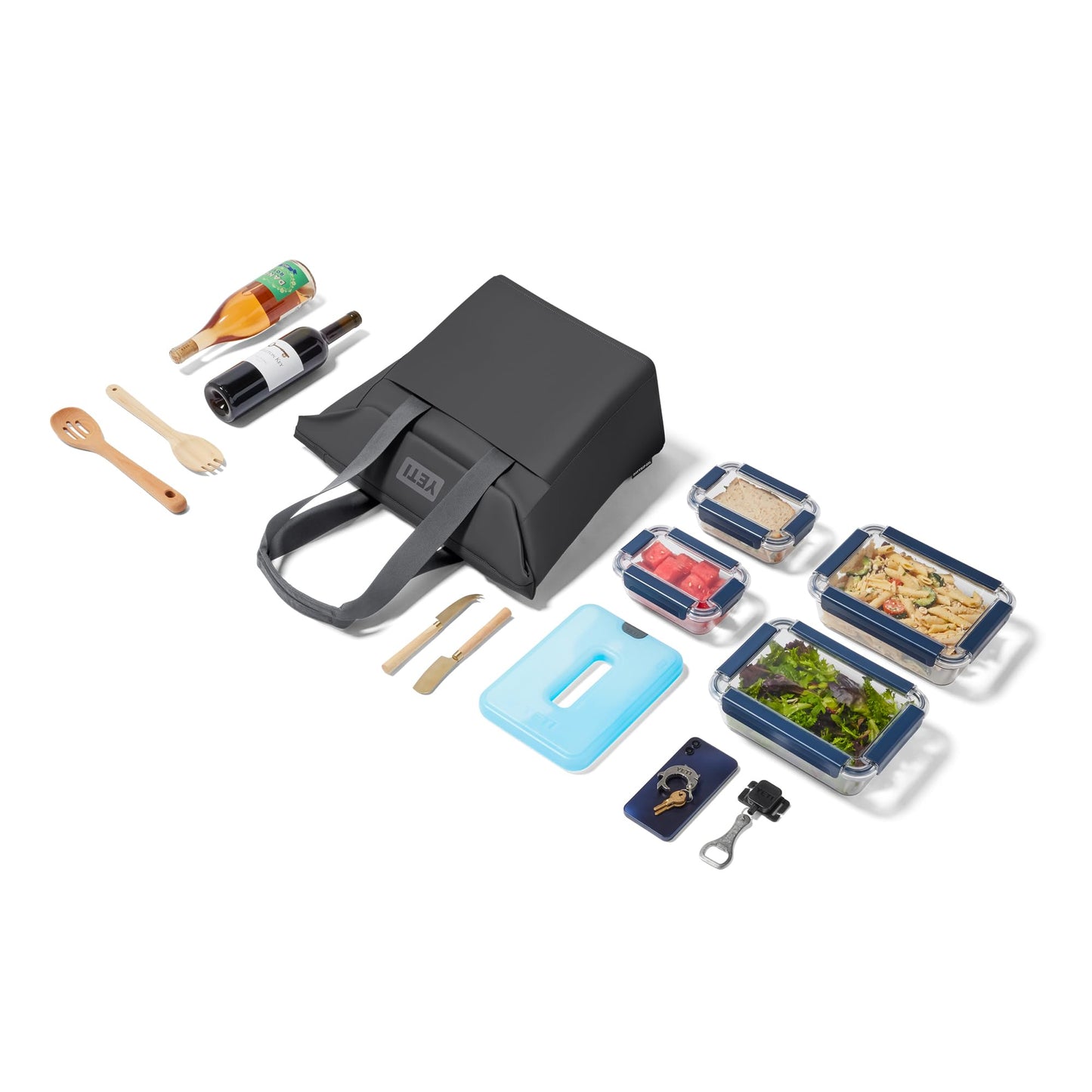 YETI Daytrip 20L Insulated Soft Cooler Tote Bag, ColdCell Flex Insulation, MagSnap Closure, External Pockets, Food Safe Lining, Classic Navy