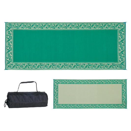 Stylish Camping Ming's Mark RC4 Reversible Classical Patio Mat - 8' x 20', Green/Beige