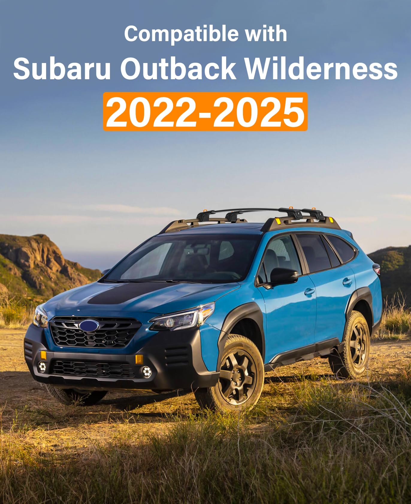 HmmtyRack 360lbs Roof Rack Cross Bars with Top-Lock Compatible with Subaru Outback Wilderness 2022-2025, Heavy Duty Aluminum Crossbar with Hooks for Rooftop Cargo Carrier Luggage Kayak